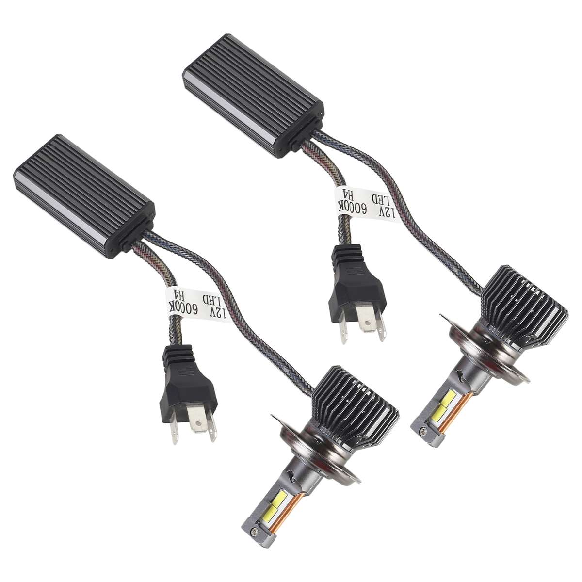 K11 1 Pair H4 12V / 75W / 6000K / 9000LM Car LED Headlight (White Light)