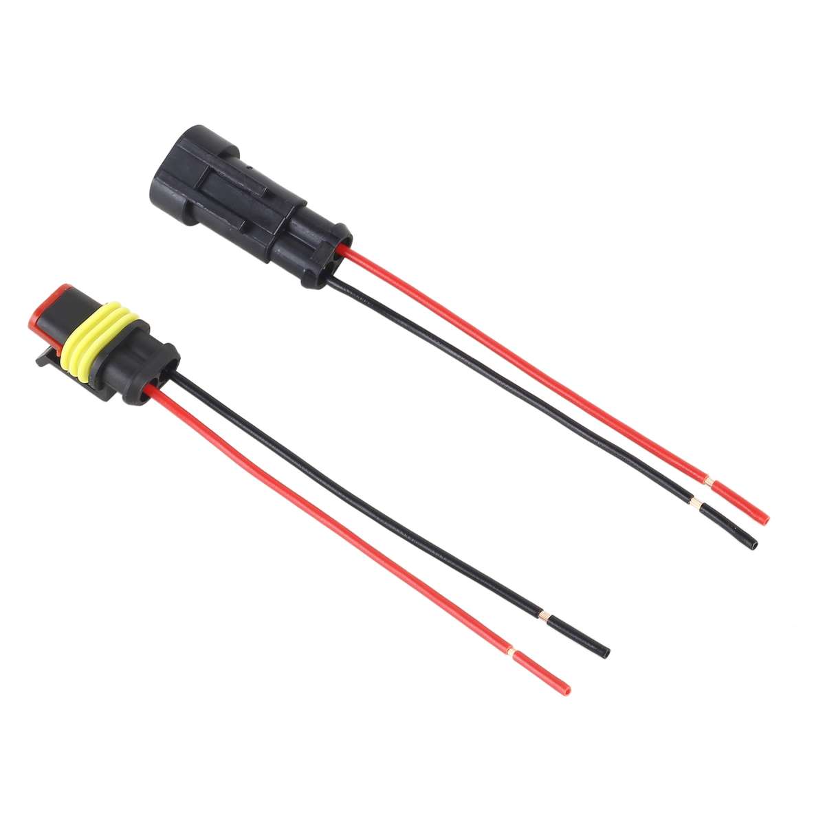 10pcs 2P Car Waterproof Plug Car Connector Plug-In, Length10cm