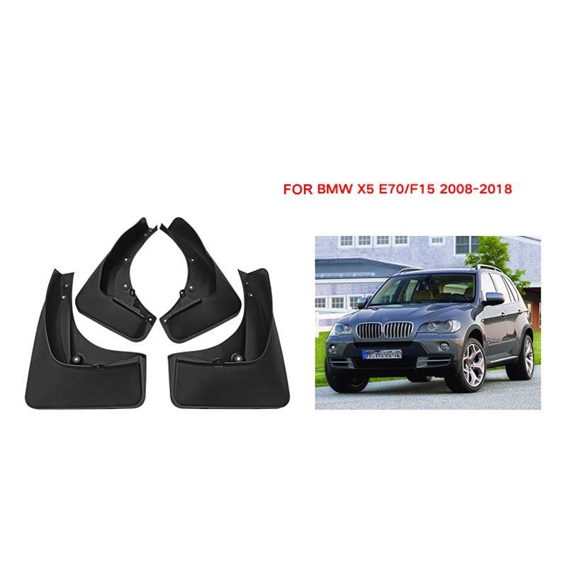 For BMW X5 E70 F15 Normal Edition 2008-2018 4pcs/Set Car Auto Soft Plastic Splash Flaps Fender Guard