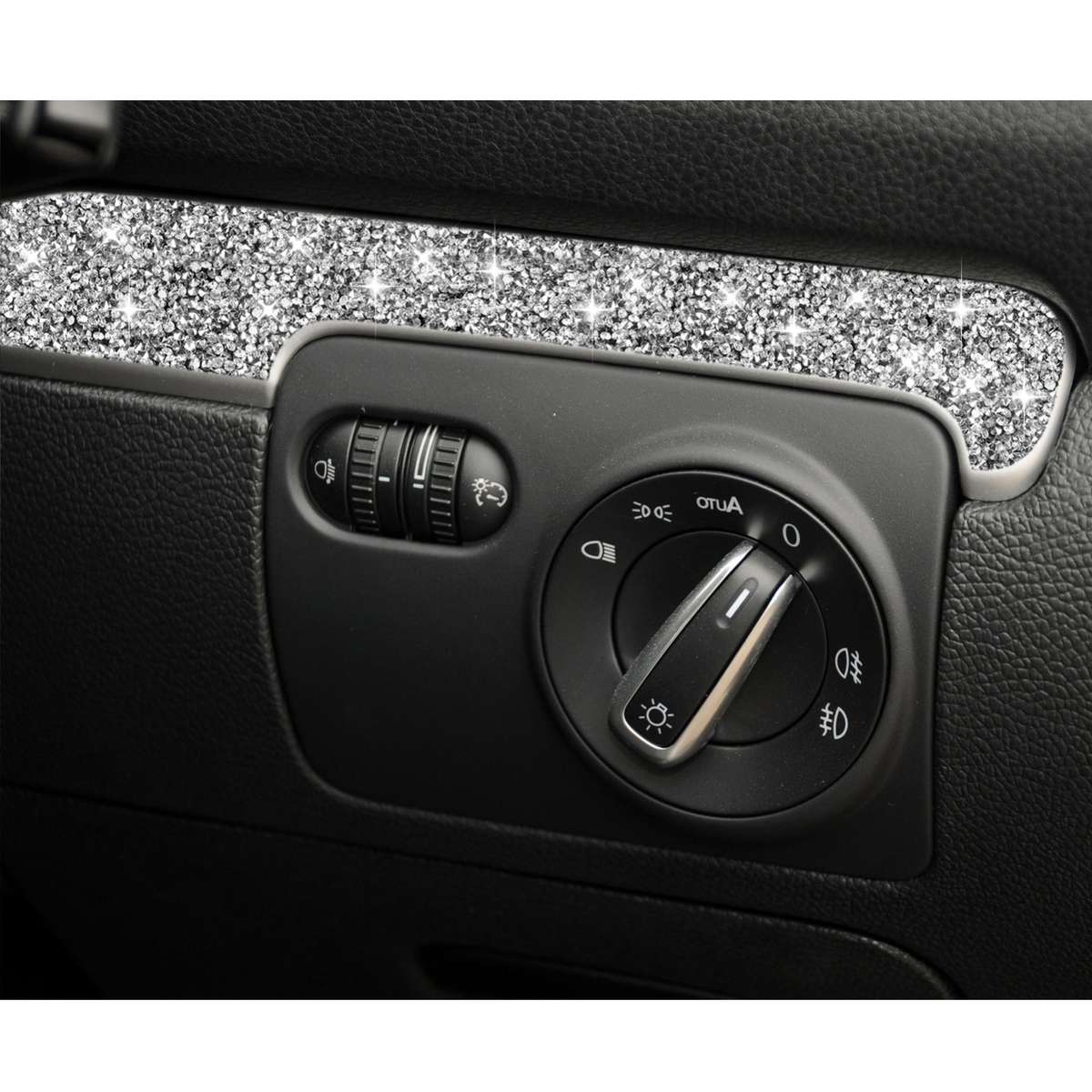 Car Central Control Diamond Decoration Cover Sticker for Volkswagen Golf 6 2008-2012, Right-hand Dri