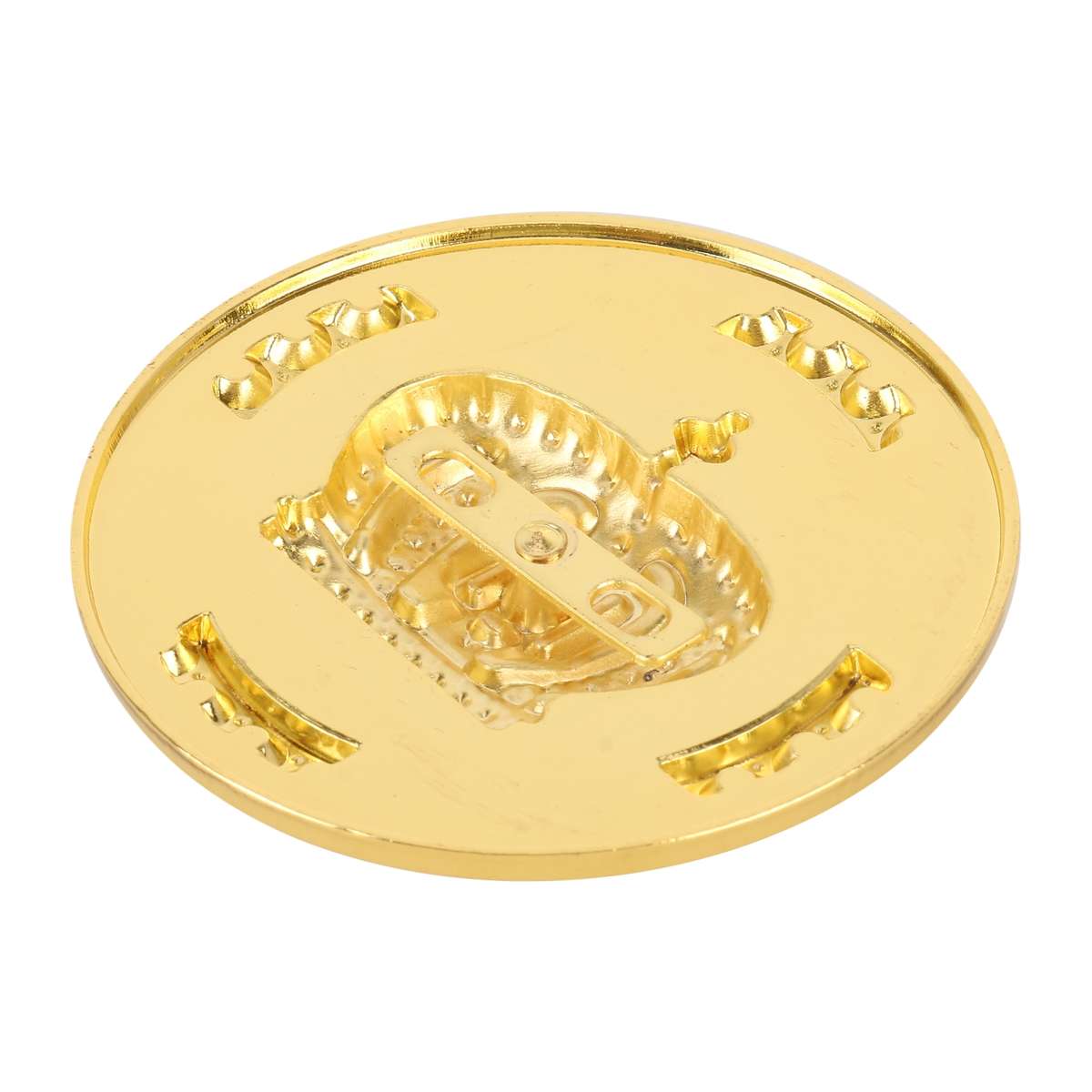 Car Diamond Crown Aluminum Alloy Personalized Decorative Stickers, Small Size:4.8x0.7cm (Gold)
