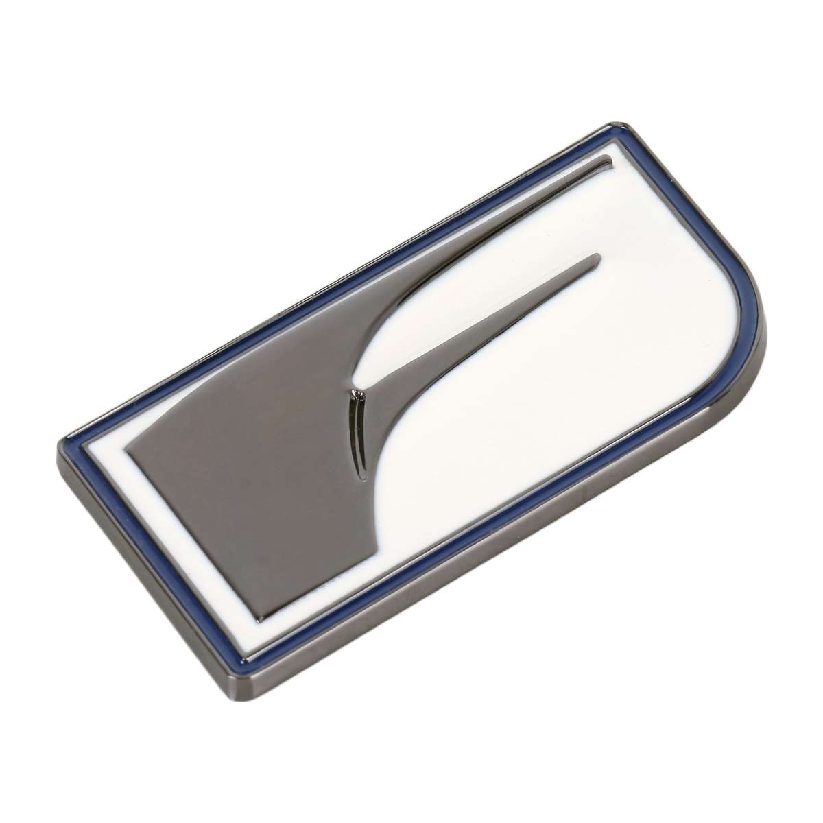 Car F Pattern Aluminum Alloy Personalized Decorative Stickers, Size:7.5x3.5x04cm (Black White)