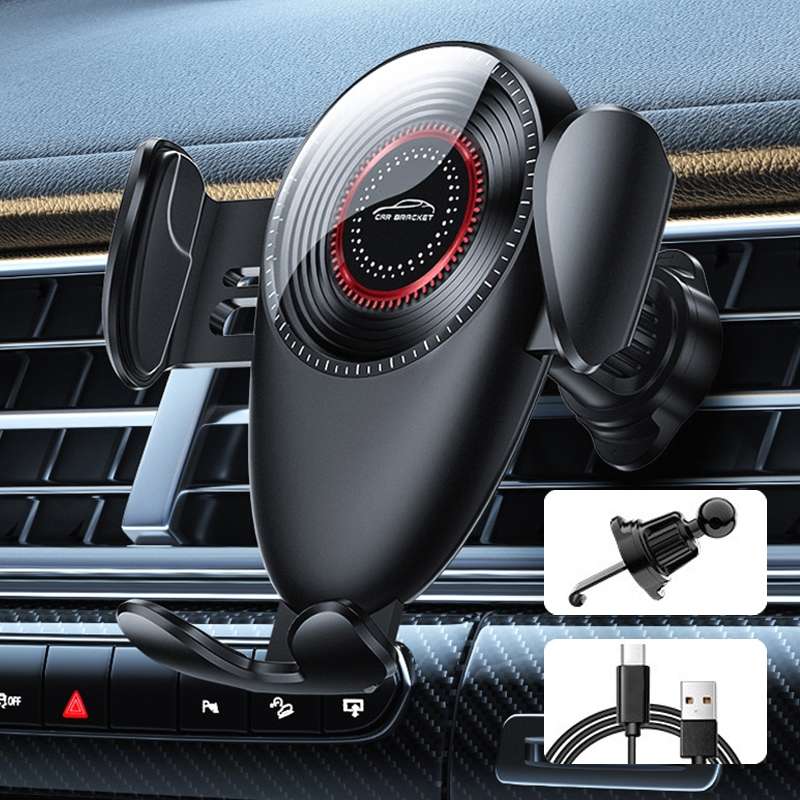 M8 Universal Car Mechanical Gravity Air Outlet Phone Navigation Holder