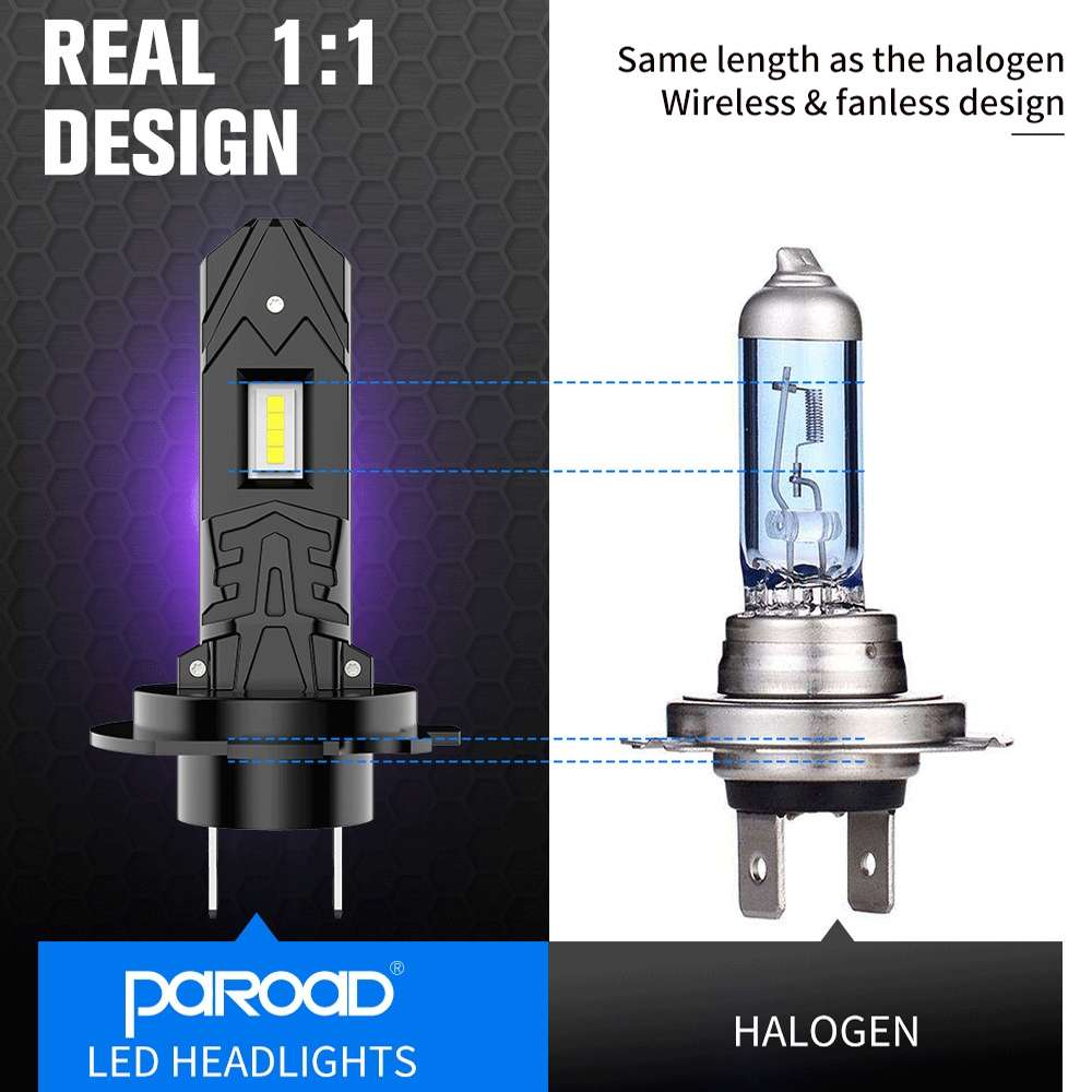 1 Pair H7 Car LED Headlights LED Fog Light