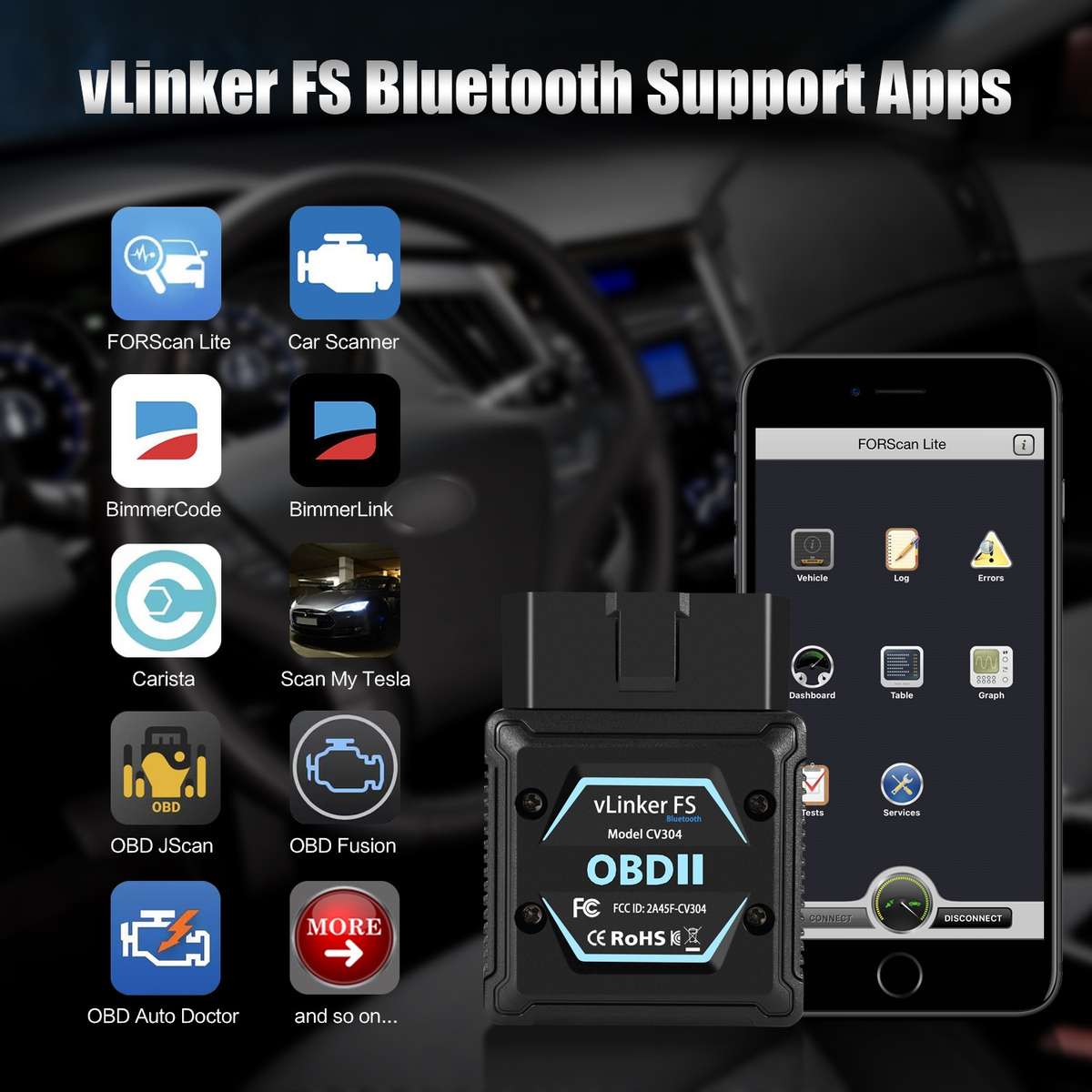 Vgate OBD2 Bluetooth Diagnostic Tool