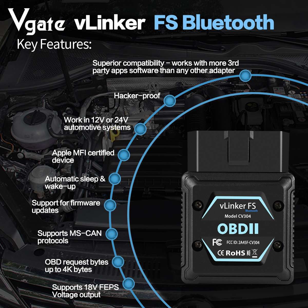 Vgate OBD2 Bluetooth Diagnostic Tool