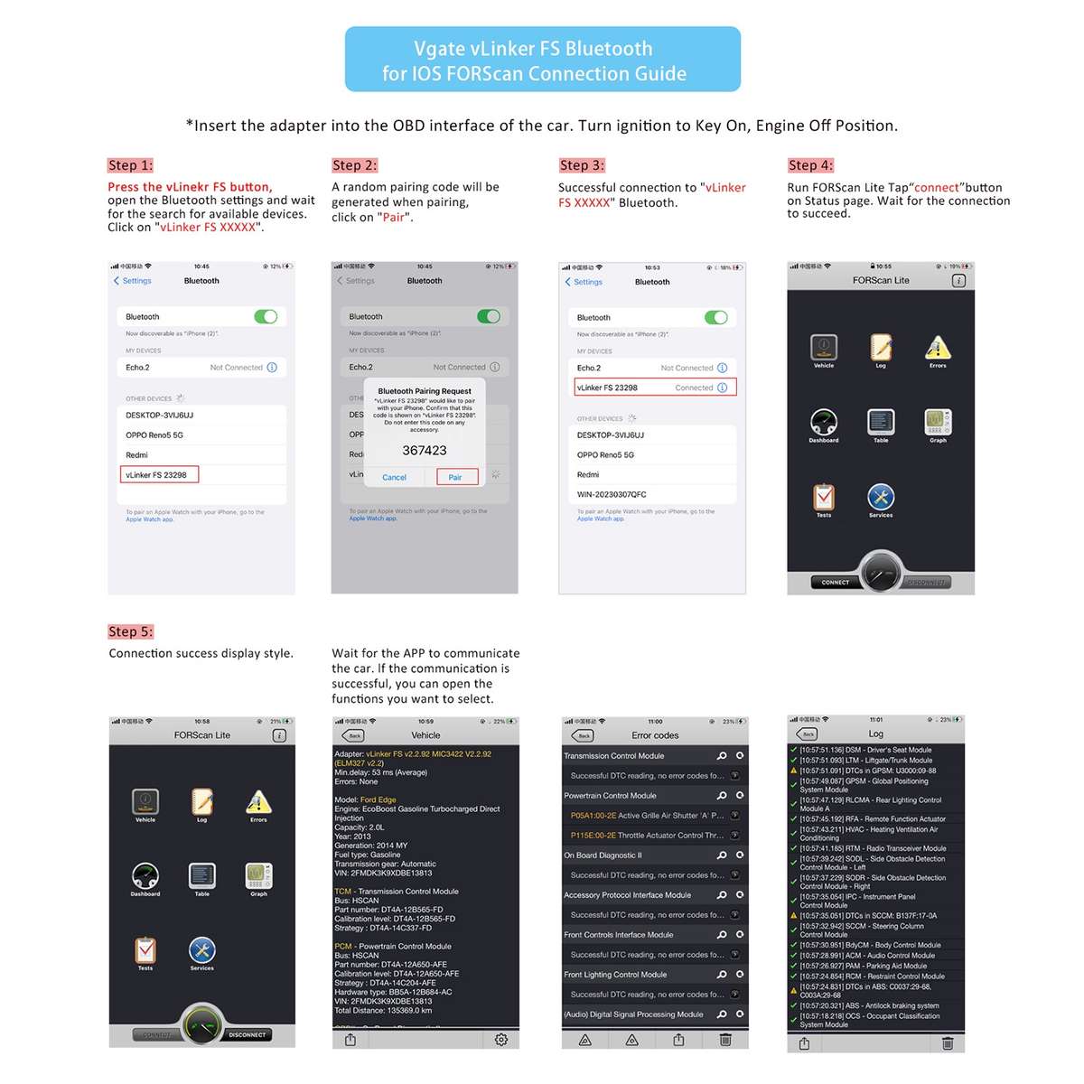 Vgate OBD2 Bluetooth Diagnostic Tool