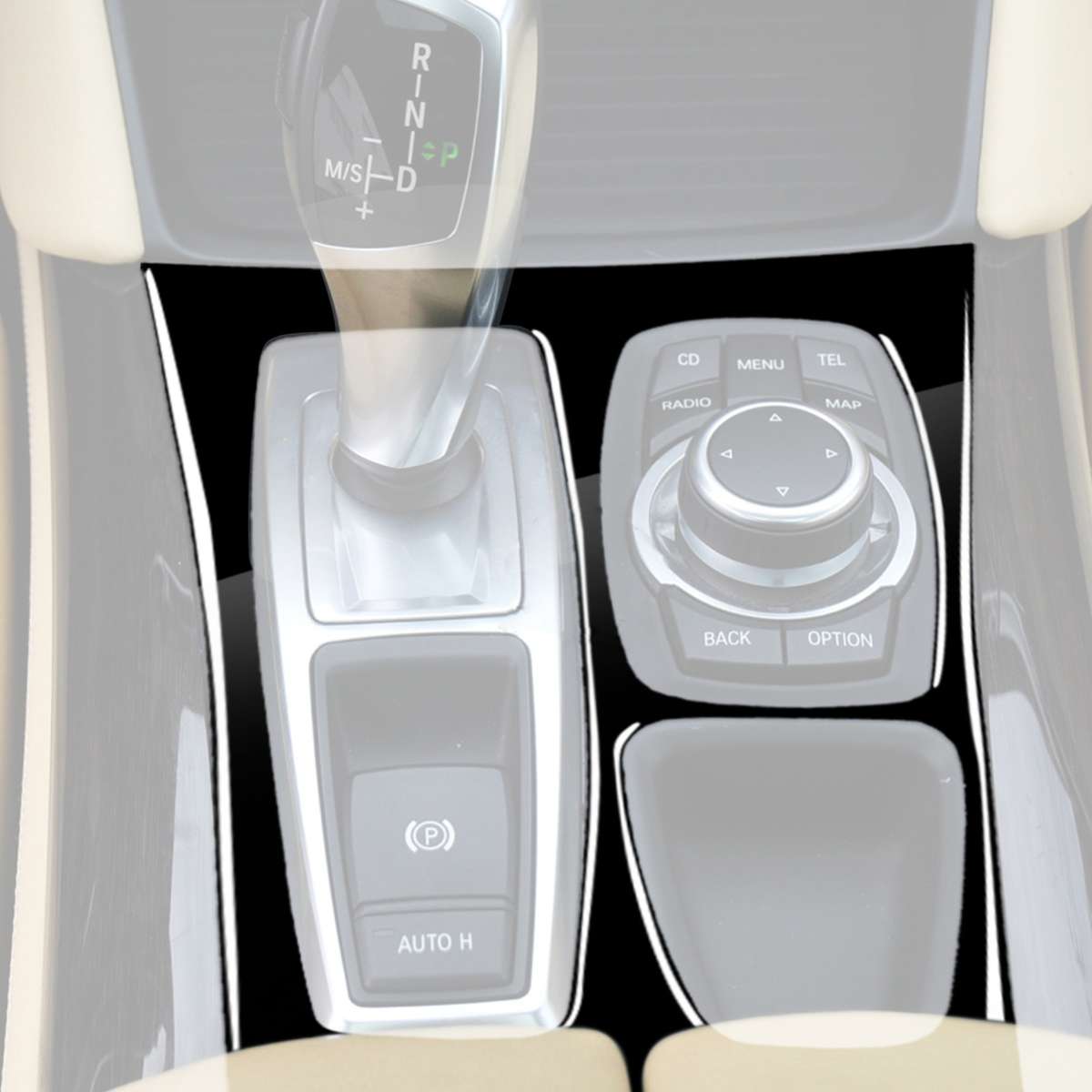 Car Left Drive Gear Panel US Version Decorative Sticker for BMW X5 E70 2008-2013 / X6 E71 2009-2014(