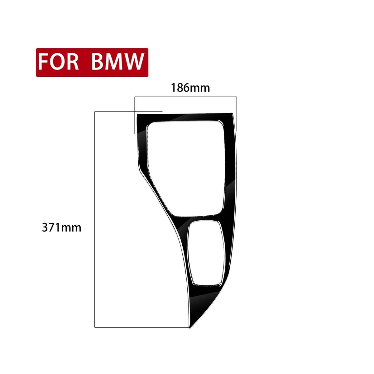 Car Left Drive Gear Panel Outer Frame Decorative Sticker for BMW X1 E84 2011-2015(Black)