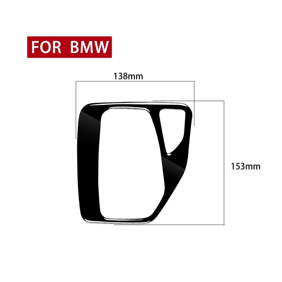Car Right Drive Gear Panel Decorative Sticker for BMW X1 E84 2011-2015(Black)