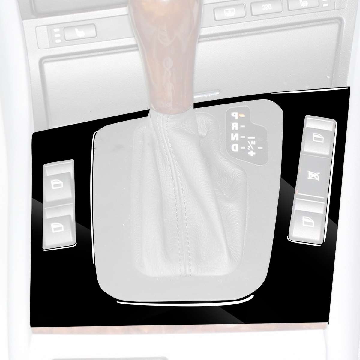 Car Right Drive Central Control Panel Decorative Sticker for BMW Series 3 E46 1998-2005(Black)