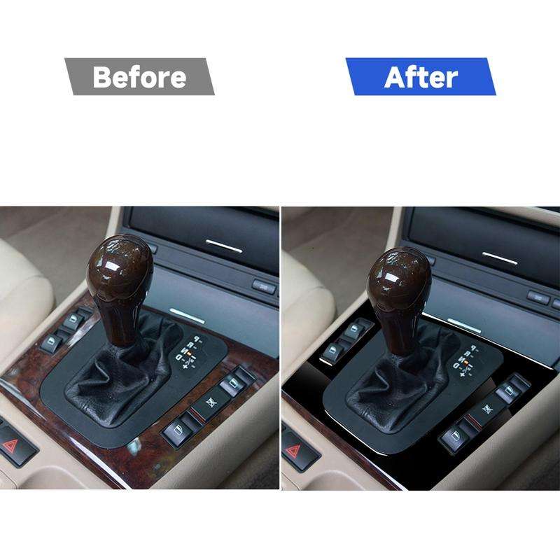 Car Right Drive Central Control Panel Decorative Sticker for BMW Series 3 E46 1998-2005(Black)