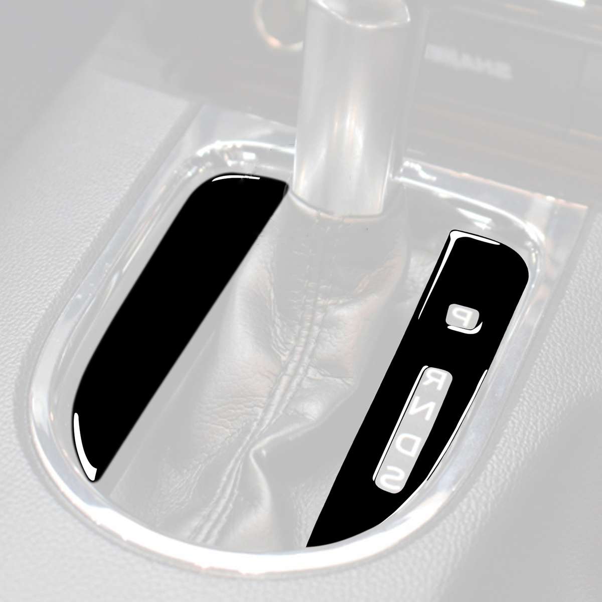 For Ford Mustang 2015-2020 Car Right Drive Gear Shift Pad Decorative Sticker(Black)