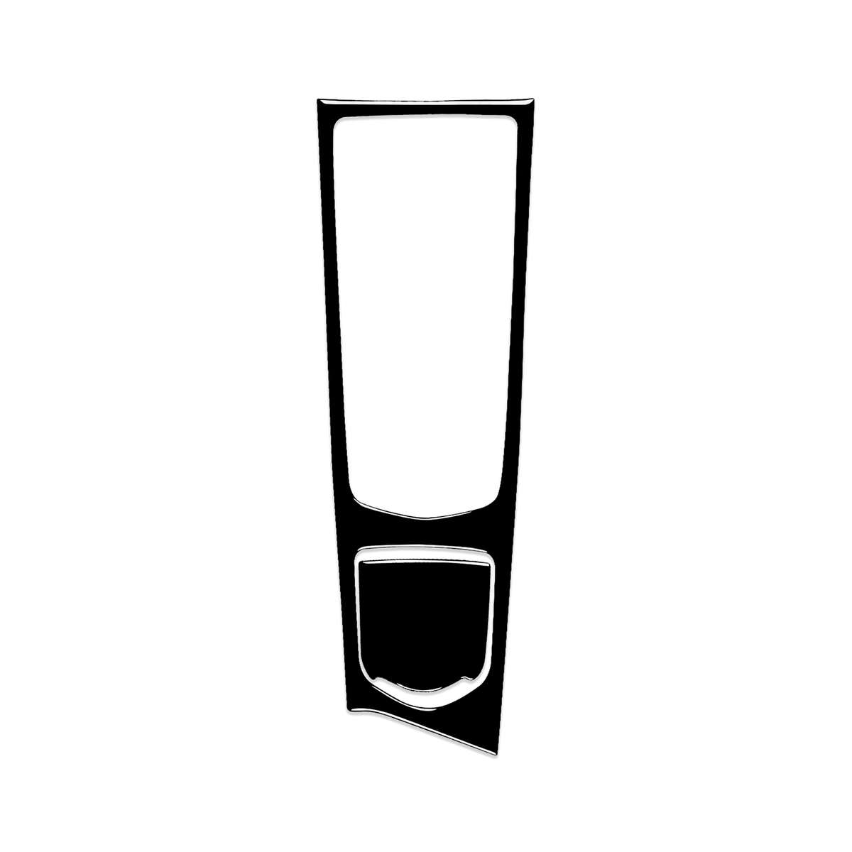 Car Right Drive Central Multimedia Panel Decorative Sticker For Porsche Panamera 2010-2016 (Black)