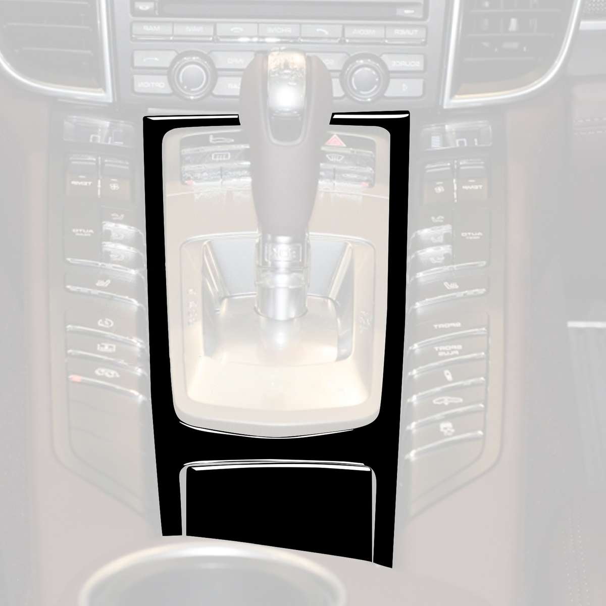 Car Right Drive Central Multimedia Panel Decorative Sticker For Porsche Panamera 2010-2016 (Black)