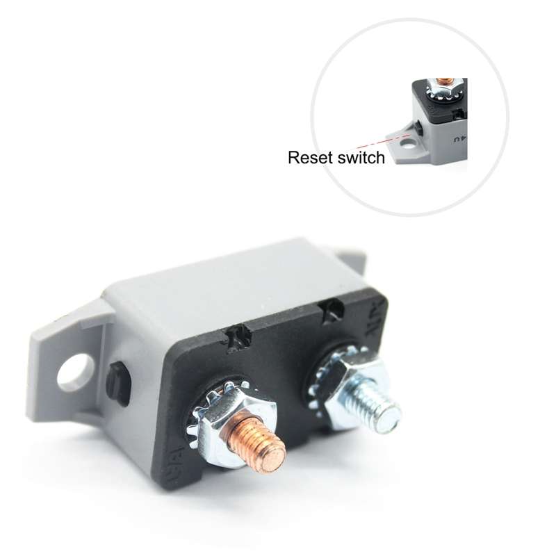 F3088-30A 30A Manual Reset Circuit Breaker Double Short Legs with Bolt 12/24V