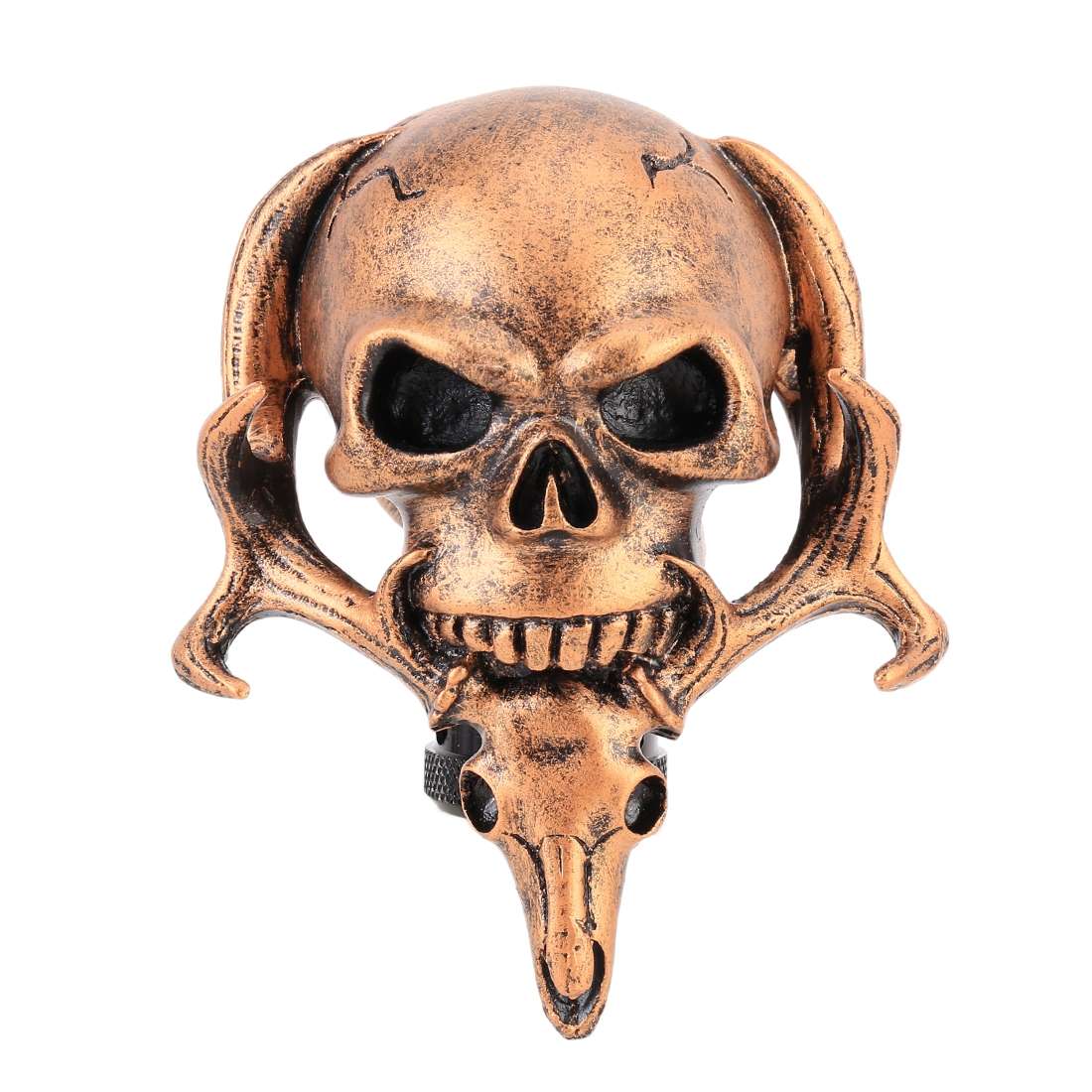 Universal Vehicle Car Creative Skull Double Heads Shaped Shifter Cover Manual Automatic Gear Shift K