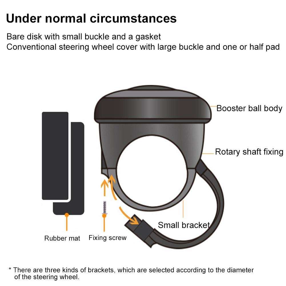 Creative Car Steering Wheel Auxiliary Booster (Black)