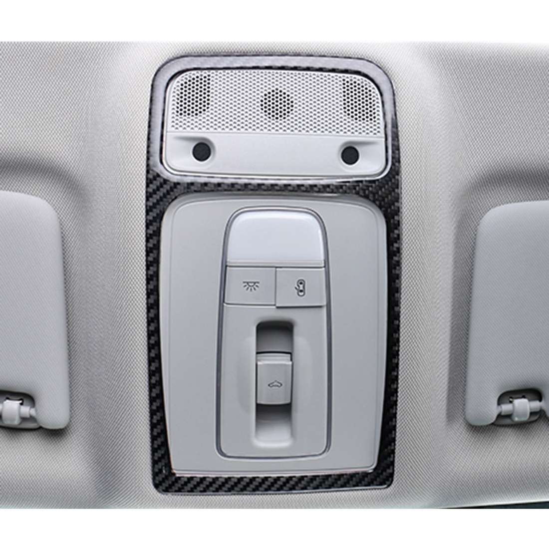 Car Carbon Fiber Roof Light Decorative Frame for Audi A3 2014-2018