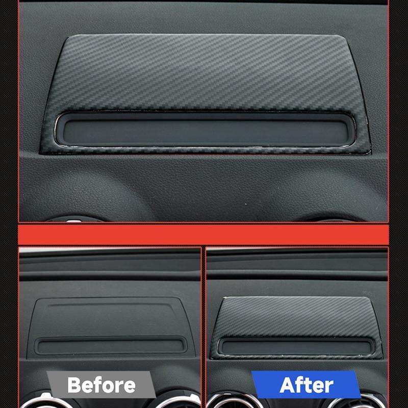 Car Carbon Fiber Navigation Decorative Panel for Audi A3 2014-2018