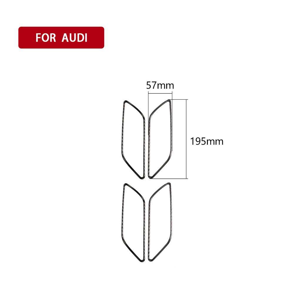 4 PCS Car Carbon Fiber Inner Armrest Decorative Frame for Audi A3 2014-2018