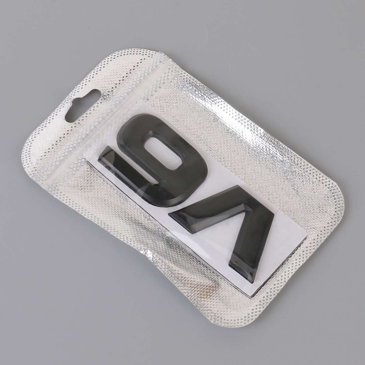 V6 Shape Car Metal Body Decorative Sticker (Black)