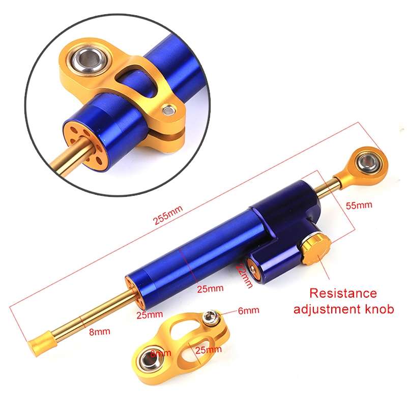 Motorcycle Handlebar Universal Shock Absorber Direction Damper Steering Stabilizer Damper Accessorie