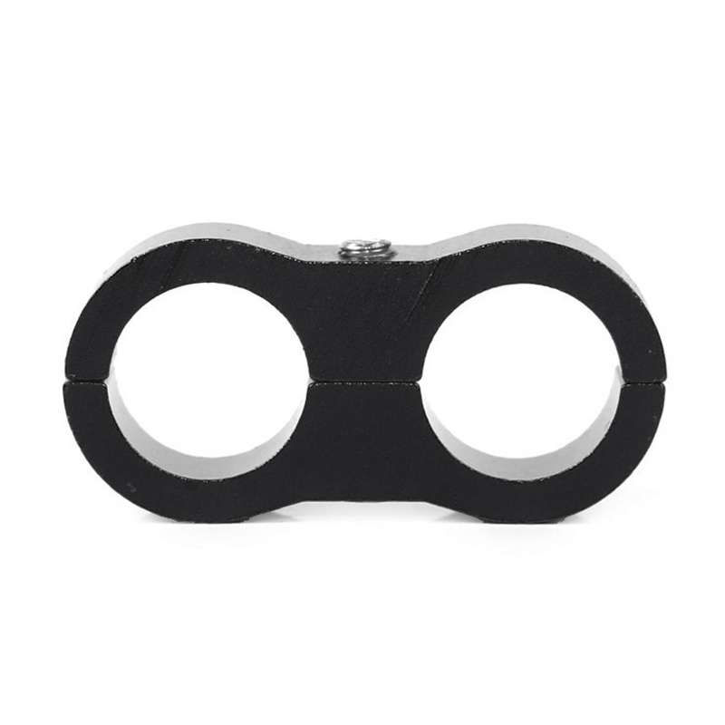 AN12 Automotive 2-hole High Pressure Tubing Fixing Clip Car Tubing Clamp Aluminum Alloy Clip Tubing