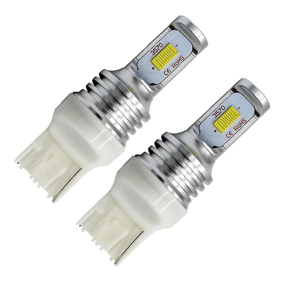2 PCS T20/7440 72W 1000LM 6000-6500K Bright White Light Car Turn Backup LED B ... (Ice Blue Light)