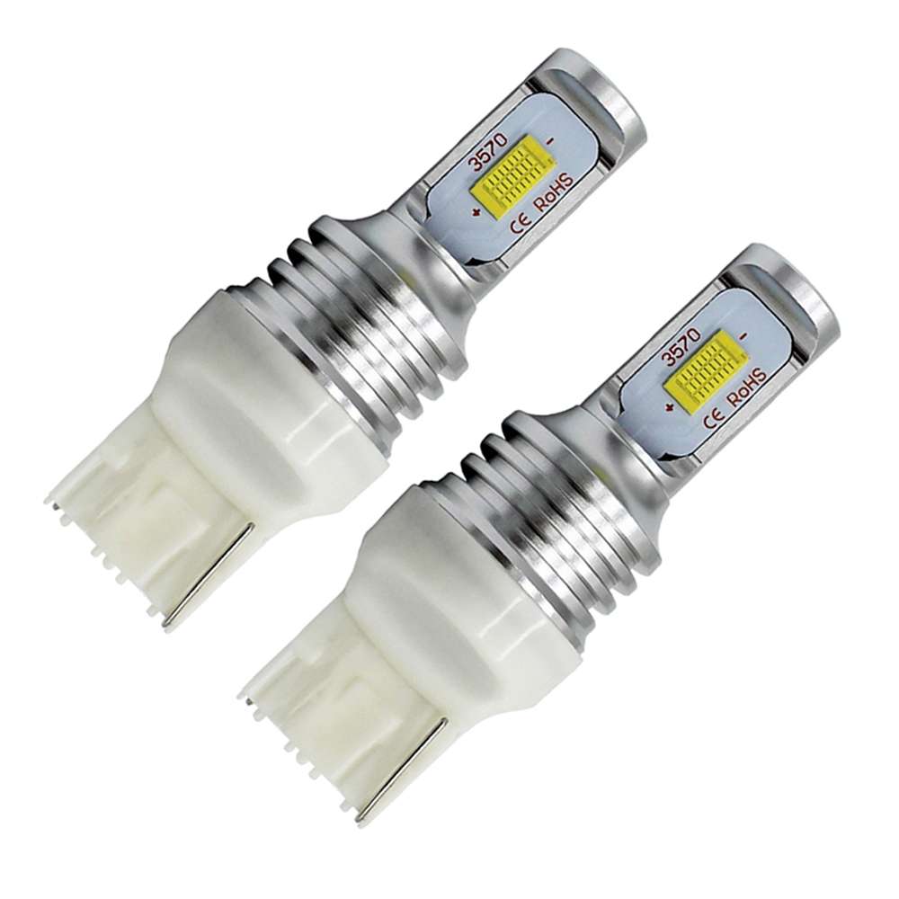 2 PCS T20/7440 72W 1000LM 6000-6500K Bright White Light Car Turn Backup LED Bul ... (Yellow Light)