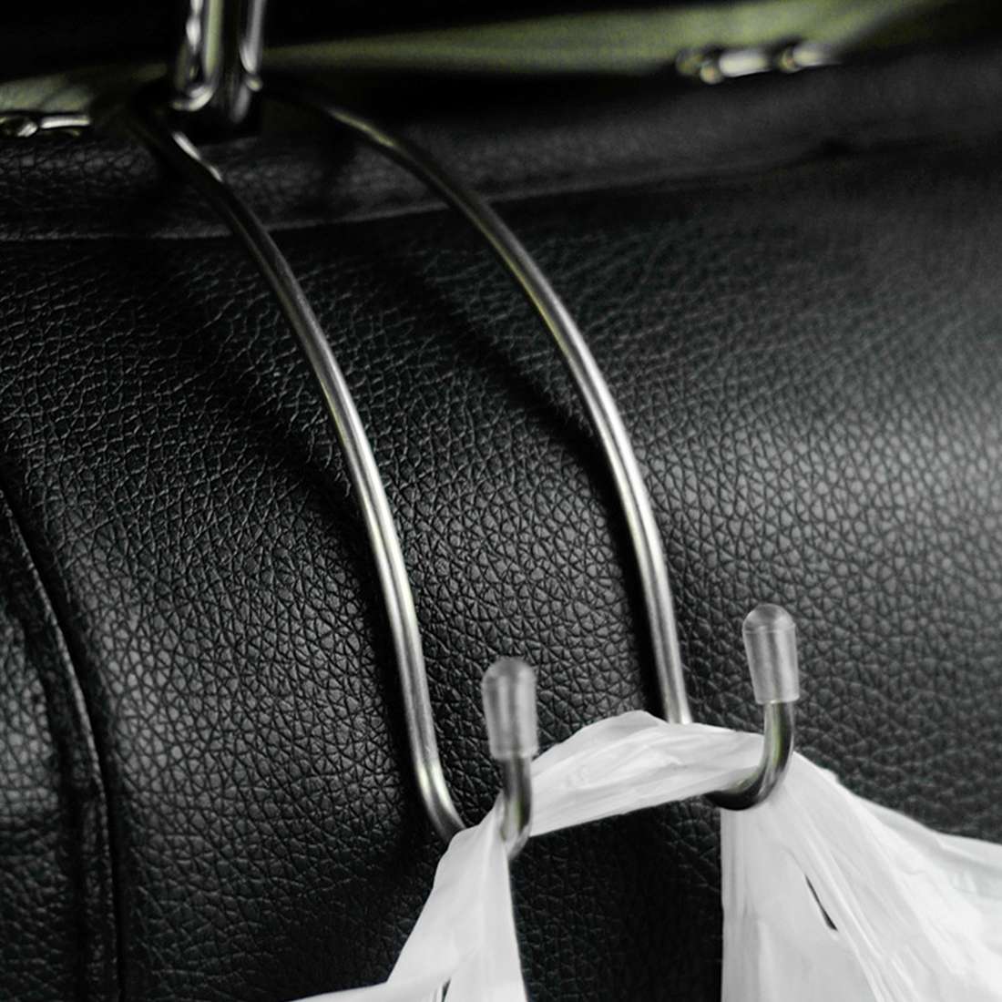 2 PCS Metal Headrest Car Hooks