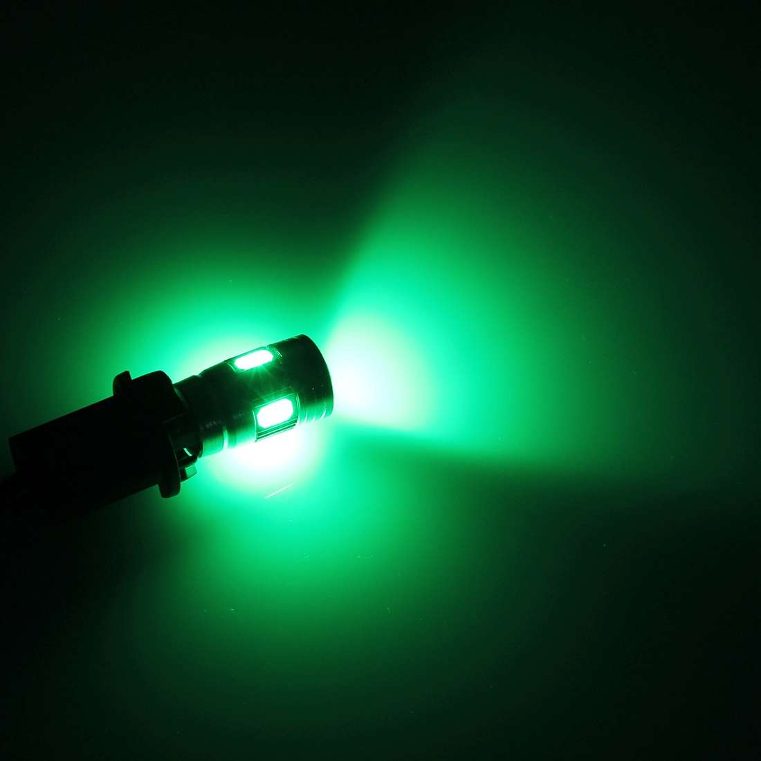 2PCS T10 3W 6 SMD 5630 LED Error-Free Canbus Car Clearance Lights Lamp, DC 12V(Green Light)