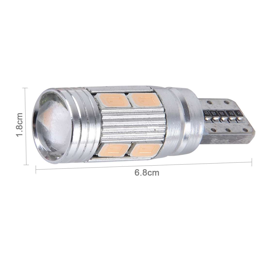 2 PCS T10 6W White Light 10 SMD 5630 LED Error-Free Canbus Car Clearance Lights Lamp, DC 12V