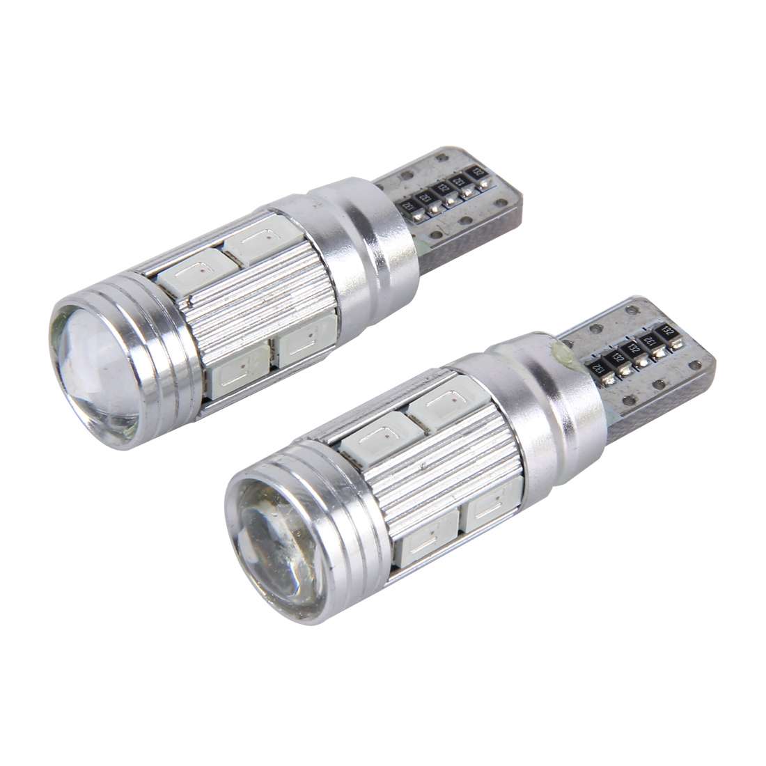 2 PCS T10 6W White Light 10 SMD 5630 LED Error-Free Canbus Car Clearance Lights Lamp, DC 12V