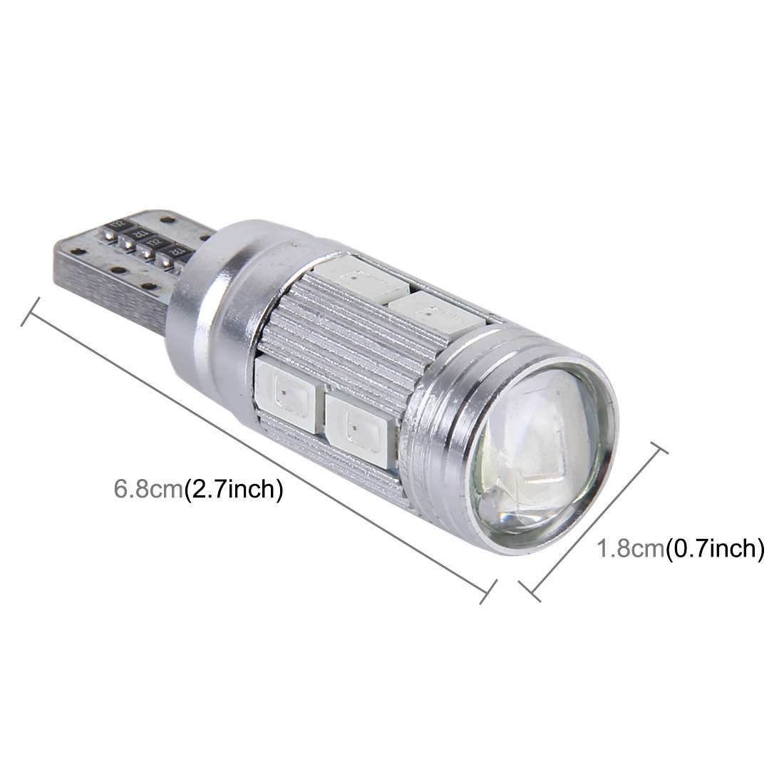 2 PCS T10 6W White Light 10 SMD 5630 LED Error-Free Canbus Car Clearance Lights Lamp, DC 12V