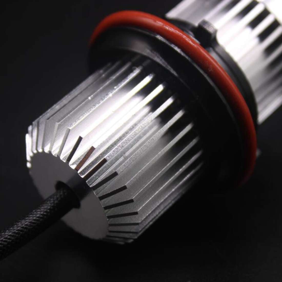 2 PCS DC 12-24V 20W 1600LM 4-LED Angel Eyes Light Bulb for BMW E39/E53/E60/E61/E ... (White Light)