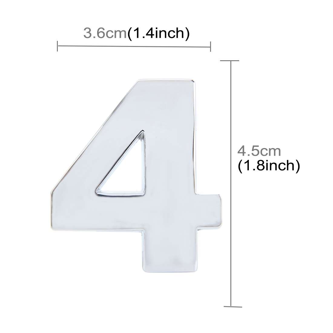 Car Vehicle Badge Emblem 3D Number One Self-adhesive Sticker Decal, Size: 3.6*4.5*0.5cm