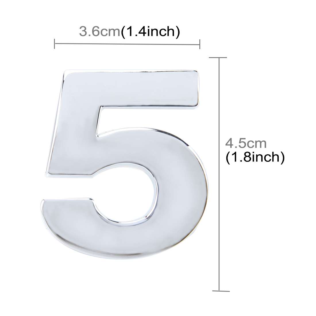 Car Vehicle Badge Emblem 3D Number One Self-adhesive Sticker Decal, Size: 3.6*4.5*0.5cm