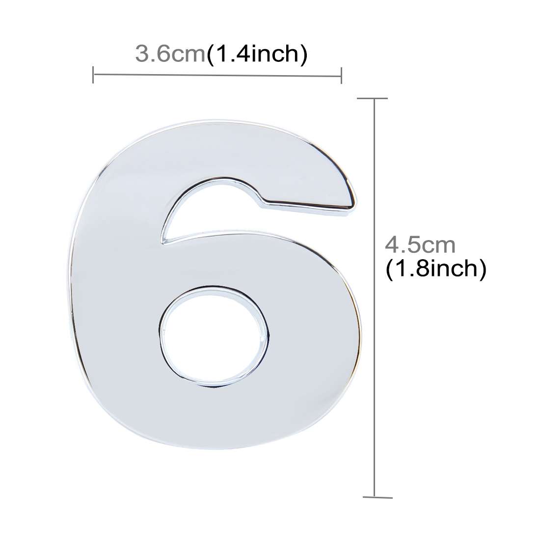Car Vehicle Badge Emblem 3D Number One Self-adhesive Sticker Decal, Size: 3.6*4.5*0.5cm