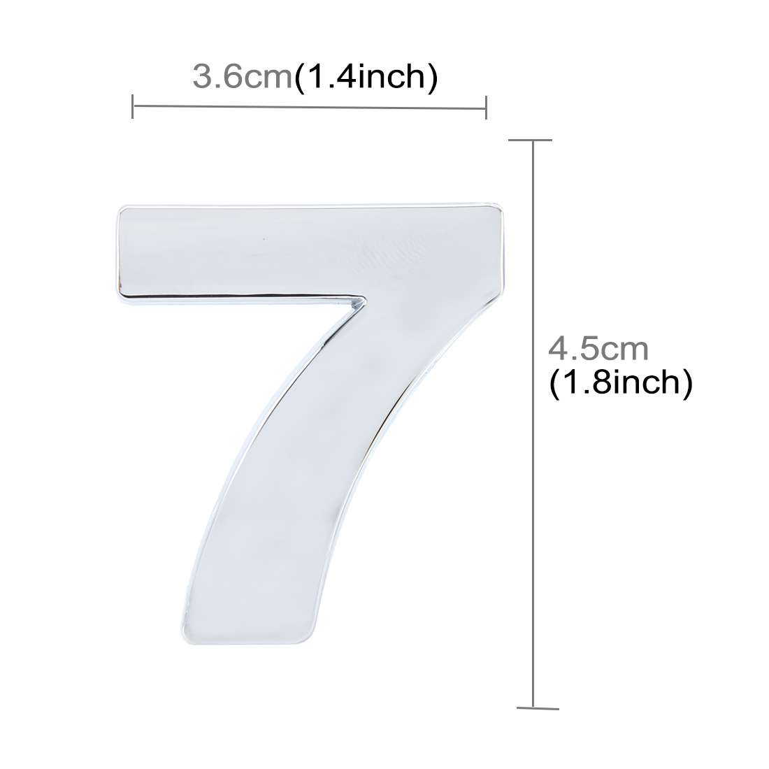 Car Vehicle Badge Emblem 3D Number One Self-adhesive Sticker Decal, Size: 3.6*4.5*0.5cm