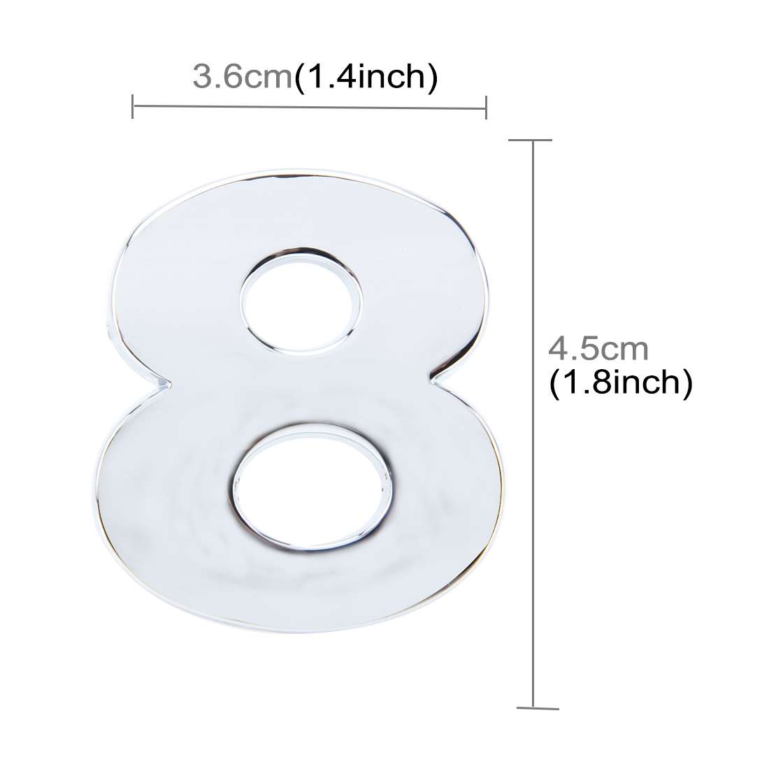 Car Vehicle Badge Emblem 3D Number One Self-adhesive Sticker Decal, Size: 3.6*4.5*0.5cm