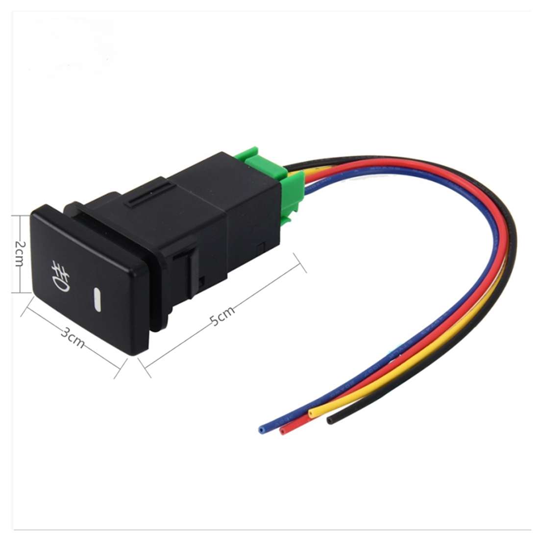 Car Fog Light Lamp Indicator 5 PIN On and Off Button Switch Control 4 Cable Auto Car Fog Light 5 Pin