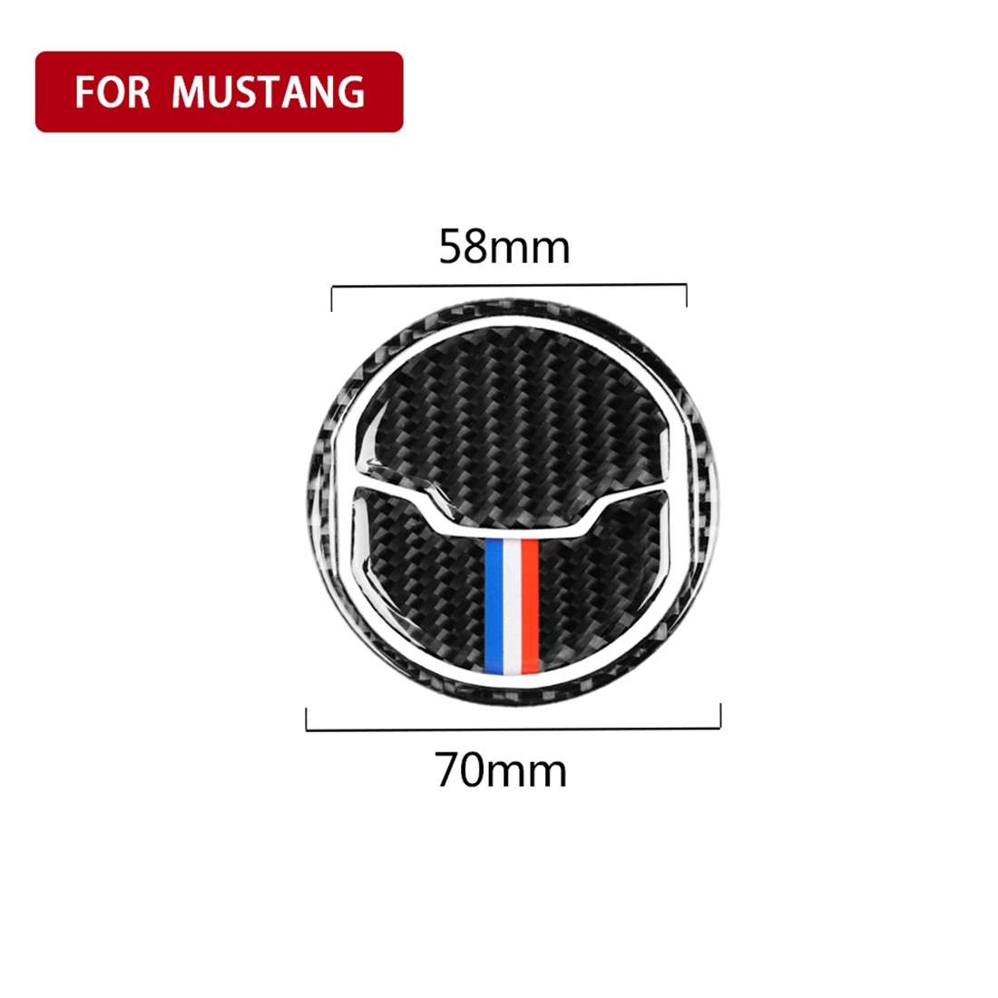 9 PCS Car USA Color Carbon Fiber Air Outlet Decorative Sticker for Ford Mustang 2015-2017