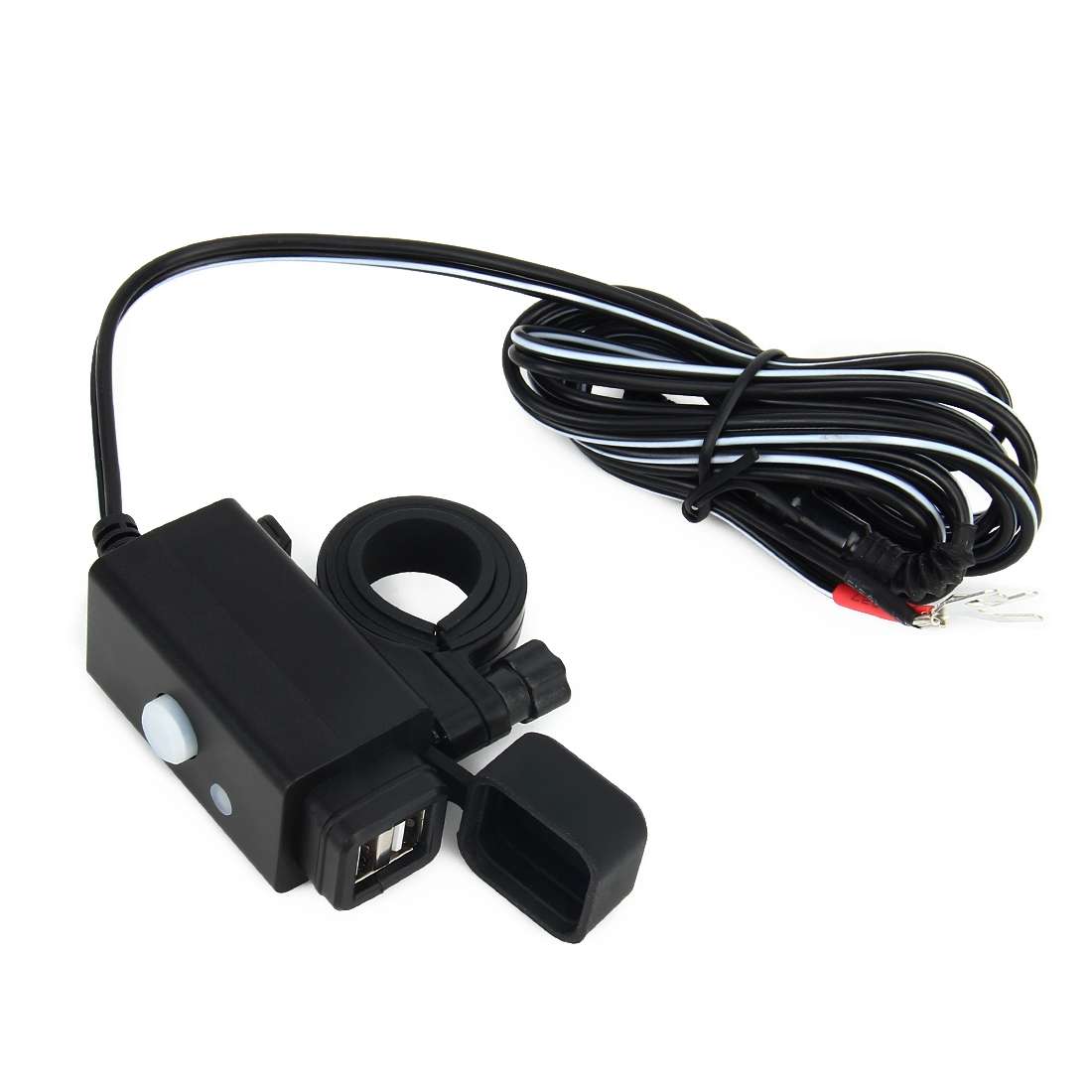 Waterproof Motorcycle USB Phone Charger Adapter with Power Switch 5V Dual Ports Smart Charging Pow