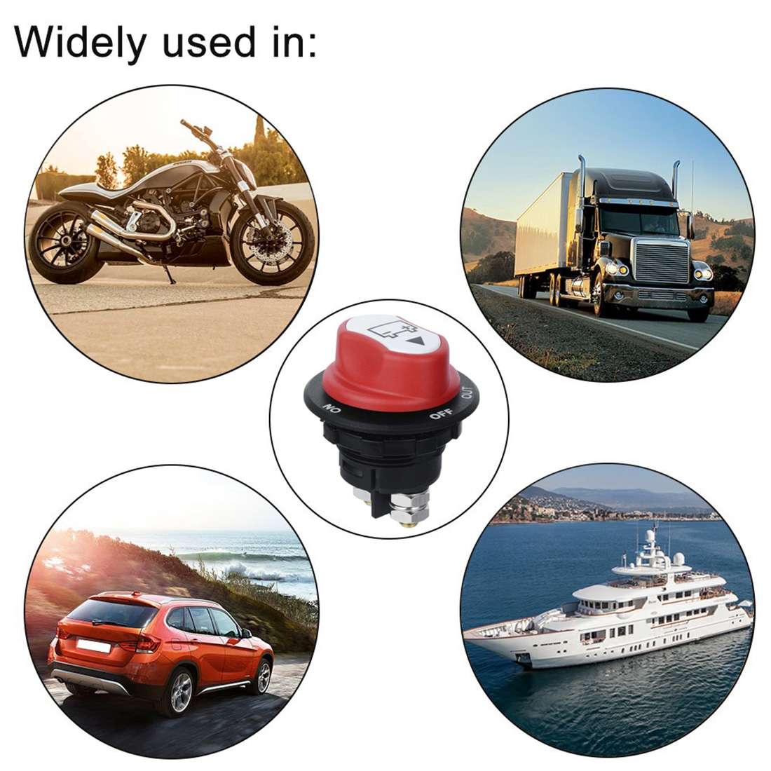 Jtron On/Off Car Battery Switch Car Battery Master Switch MAX DC 32V 100A CONT 150A INT Use for Cars