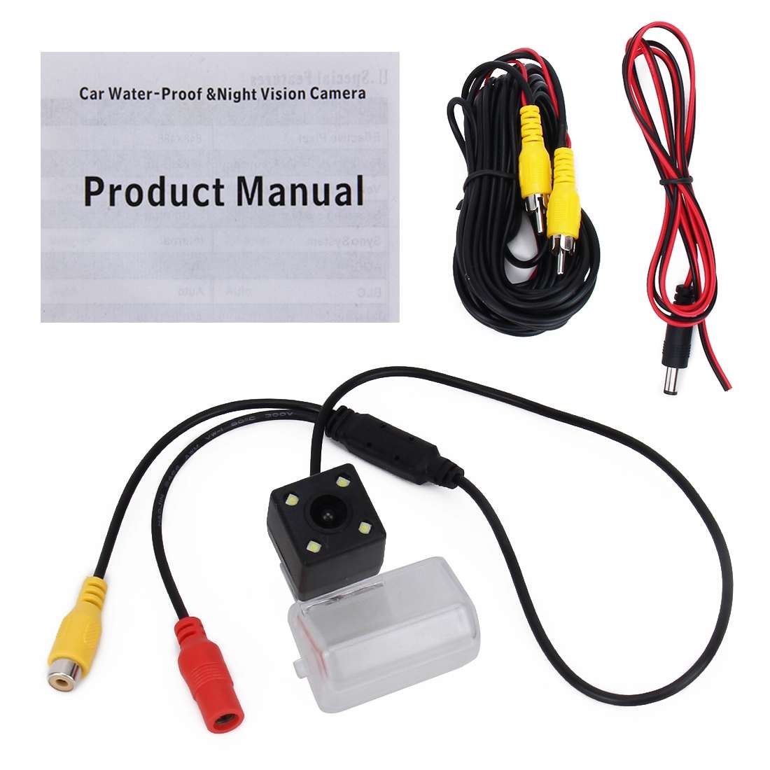 656492 Effective Pixel HD Waterproof 4 LED Night Vision Wide Angle Car Rear View Cam