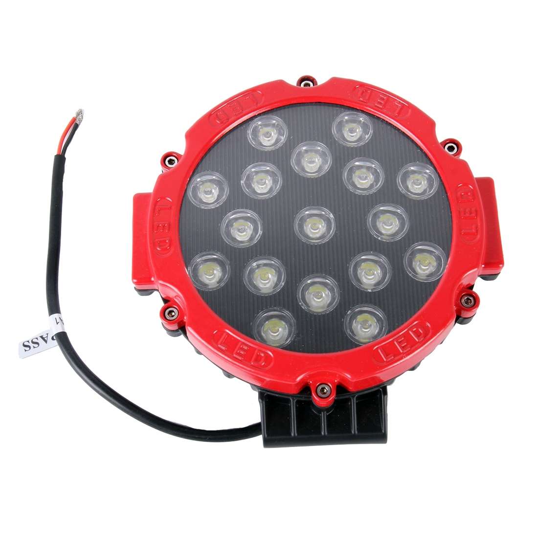 2 PCS 51W 3500LM 6500K White Light 17 LED Waterproof Car Boat Marine Work Lights Spotlight LED Bulb