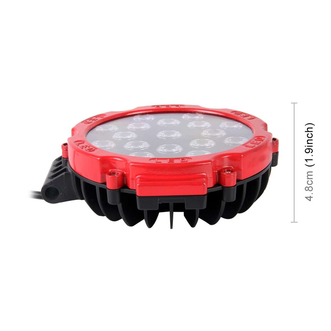 2 PCS 51W 3500LM 6500K White Light 17 LED Waterproof Car Boat Marine Work Lights Spotlight LED Bulb