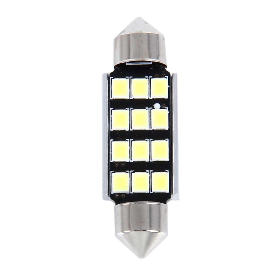 2 PCS 3.5W 250 LM 6000K 39MM 12 SMD-2835 LEDs Bicuspid Port Decoding Car Dome Lamp LED Reading Light