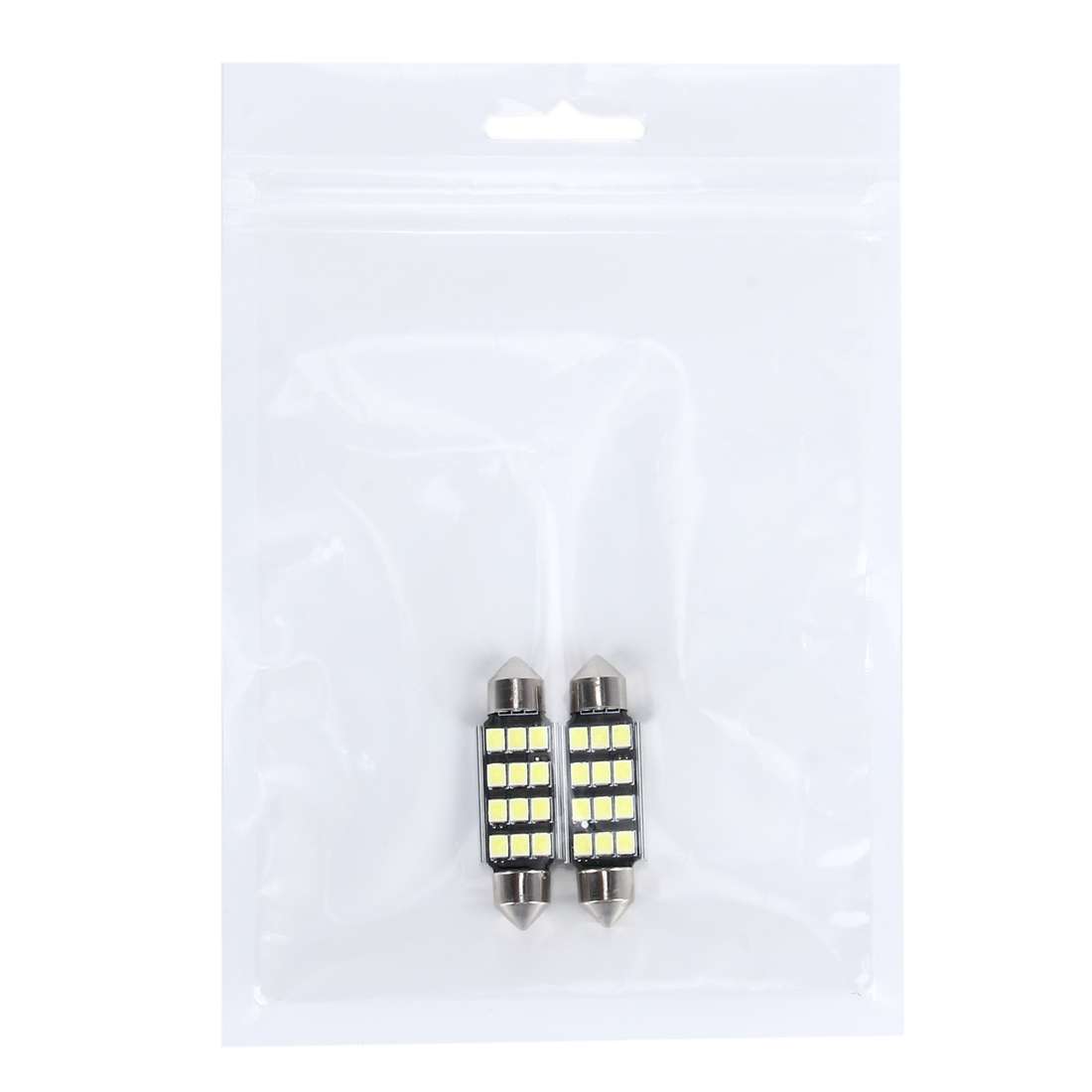 2 PCS 3.5W 250 LM 6000K 39MM 12 SMD-2835 LEDs Bicuspid Port Decoding Car Dome Lamp LED Reading Light